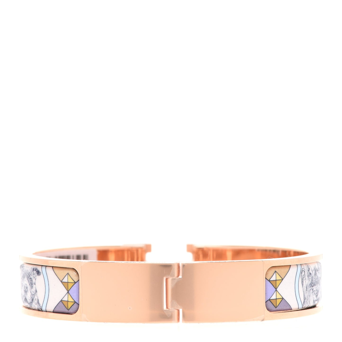 Enamel Narrow Colliers Et Chiens Clic Clac H Bracelet PM Lilas