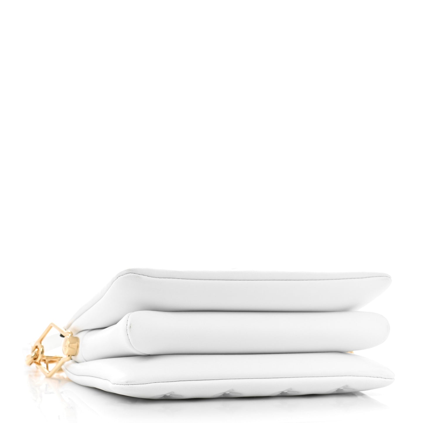 Lambskin Embossed Monogram Coussin BB White