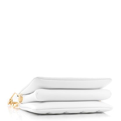 Louis Vuitton Lambskin Embossed Monogram Coussin BB White 4 of 9