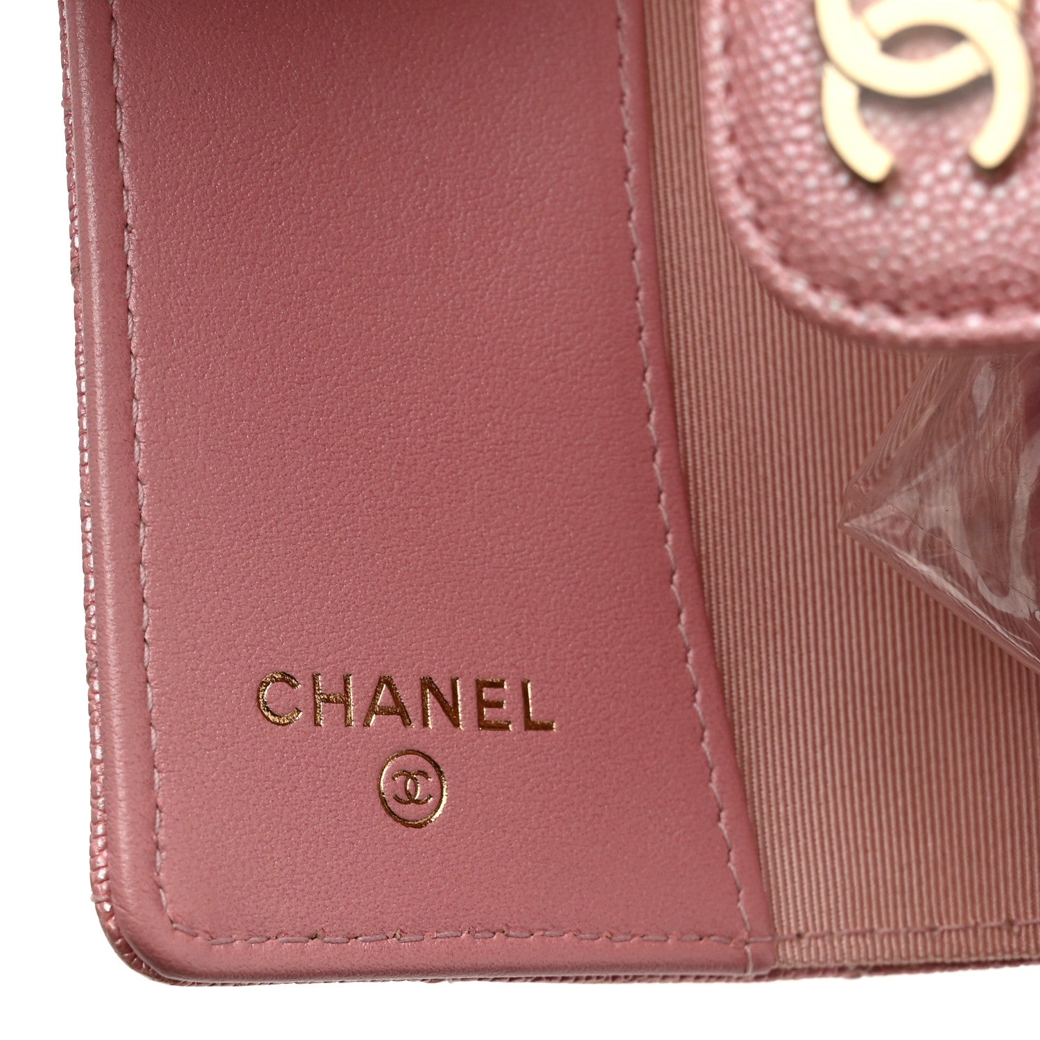 Chanel Iridescent Caviar Quilted Classic 4 Key Holder Wallet Pink 6 of 8
