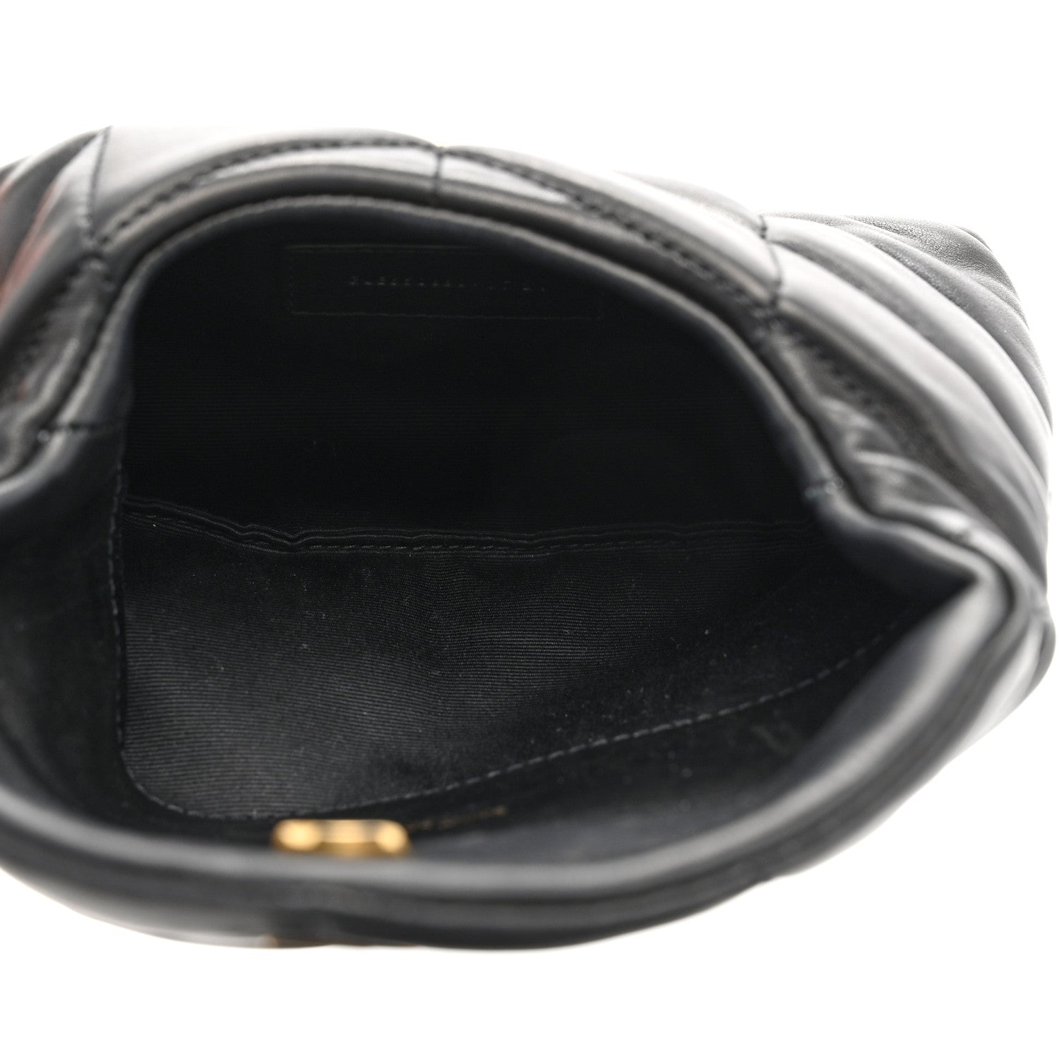 Saint Laurent Lambskin Monogram Loulou Puffer Pouch Clutch Black 5 of 9