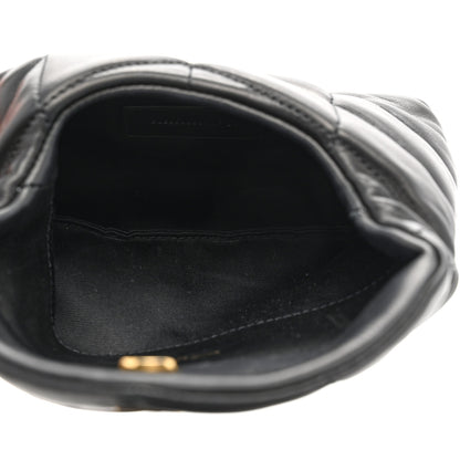 Saint Laurent Lambskin Monogram Loulou Puffer Pouch Clutch Black 5 of 9