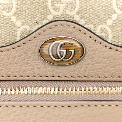 Gucci GG Supreme Monogram Textured Calfskin Web Mini Ophidia Shoulder Bag Beige Mystic White Oatmeal 11 of 16