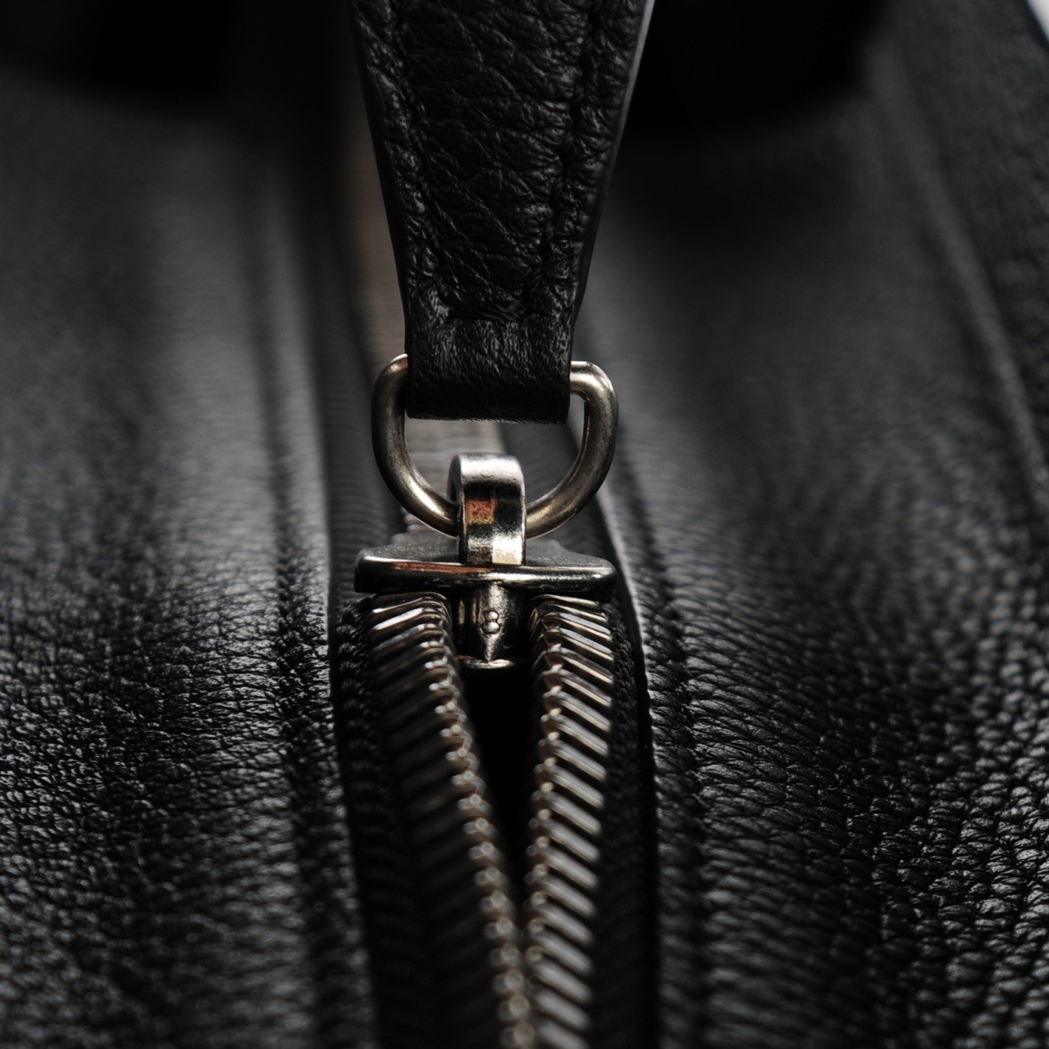 Celine Drummed Calfskin Micro Luggage Black 5 of 8