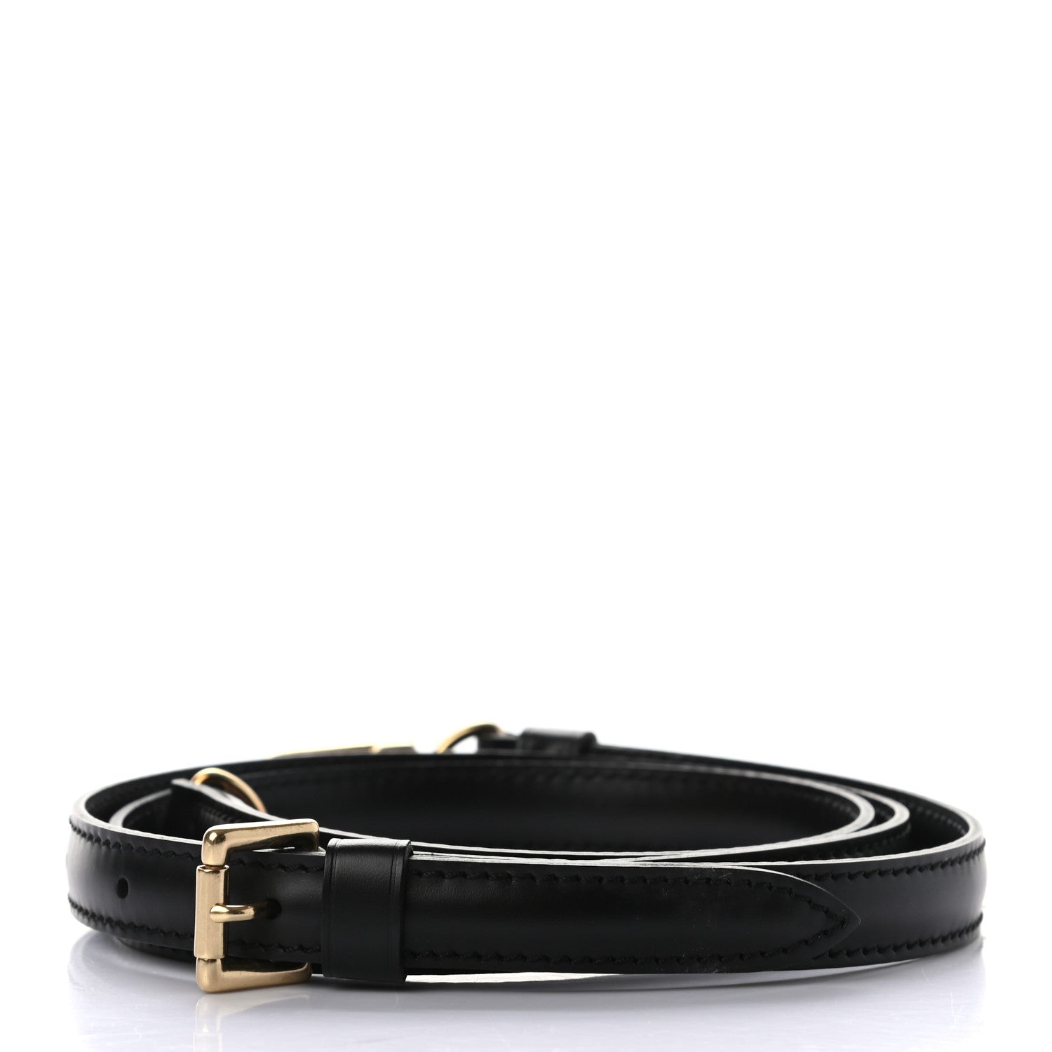 Louis Vuitton Calfskin 16mm Adjustable Shoulder Strap Black 2 of 3