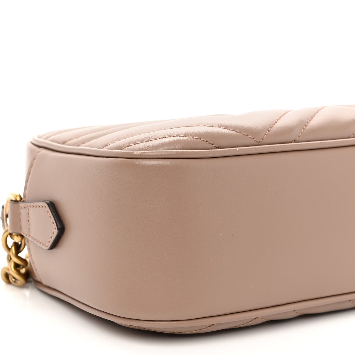 Gucci Calfskin Matelasse Small GG Marmont Chain Shoulder Bag Porcelain Rose 8 of 10
