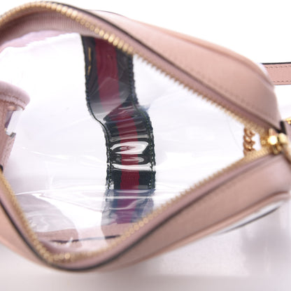 Gucci Vinyl Web Mini Ophidia Transparent Shoulder Bag Perfect Pink 4 of 10