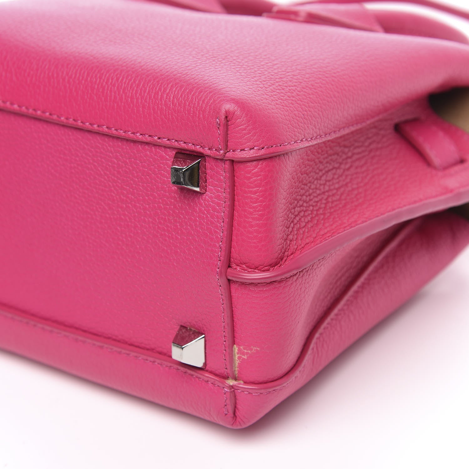 MCM Grained Calfskin Mini Milla Tote Beetroot Pink 9 of 11