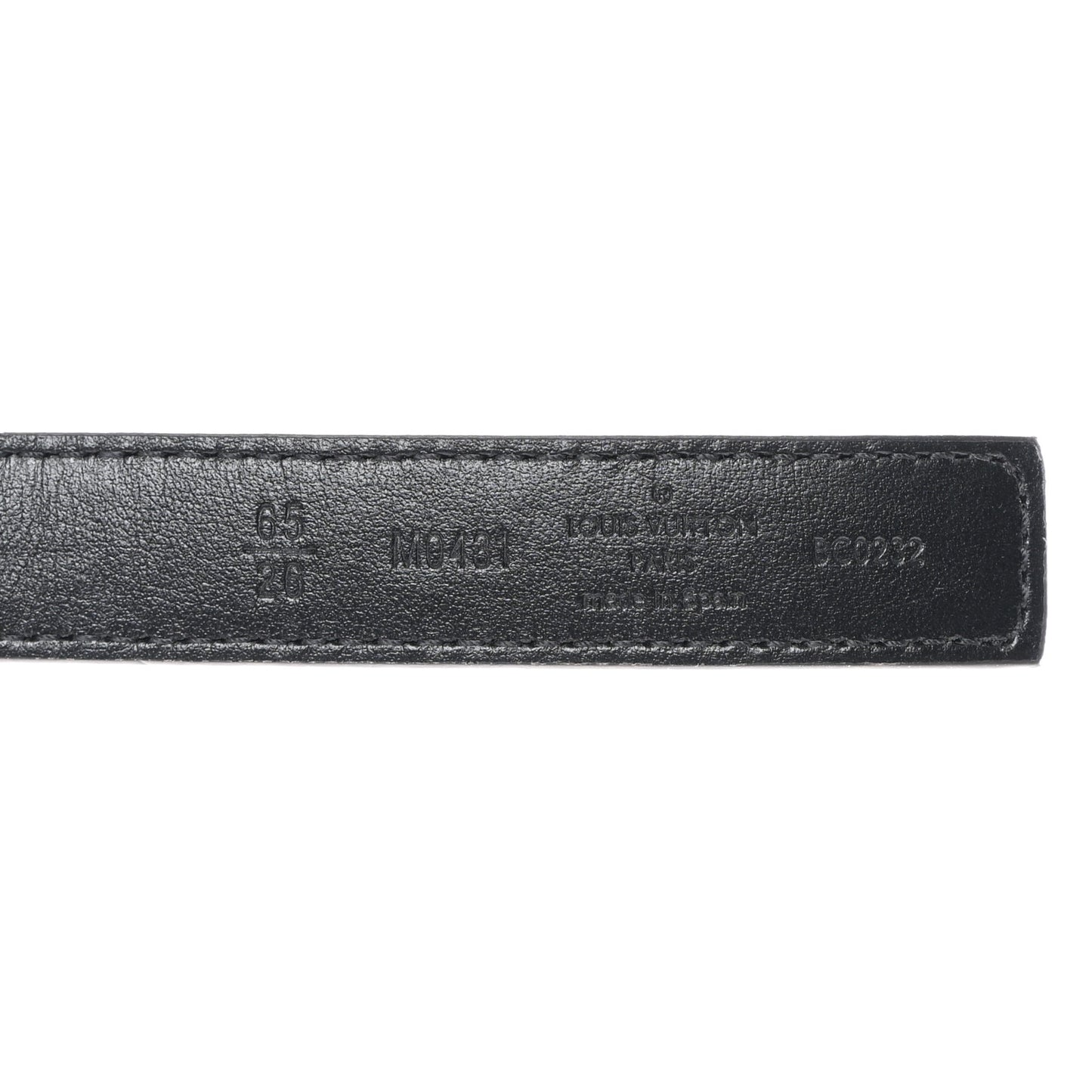 Calfskin Monogram 20mm LV Iconic Reversible Belt 65 26 Black