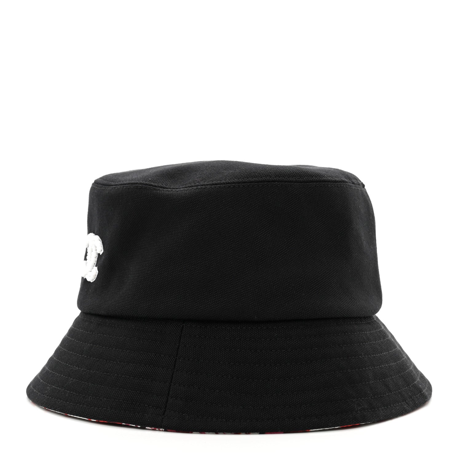 Chanel Cotton Pearl CC Bucket Hat M Black 3 of 7