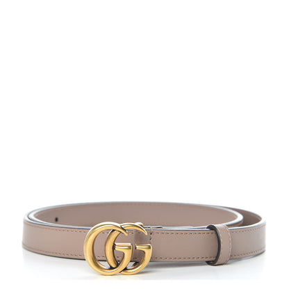 Gucci Calfskin Double G 20mm Belt 90 36 Porcelain Rose 1 of 7