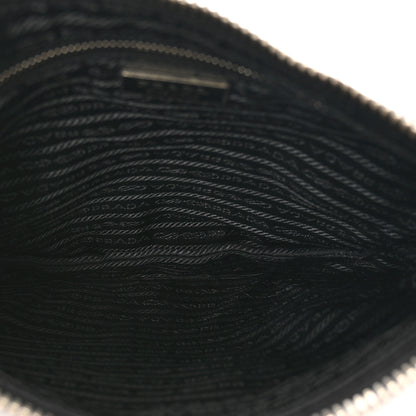 Prada Tessuto Nylon Calfskin Flat Messenger Bag Black 6 of 9