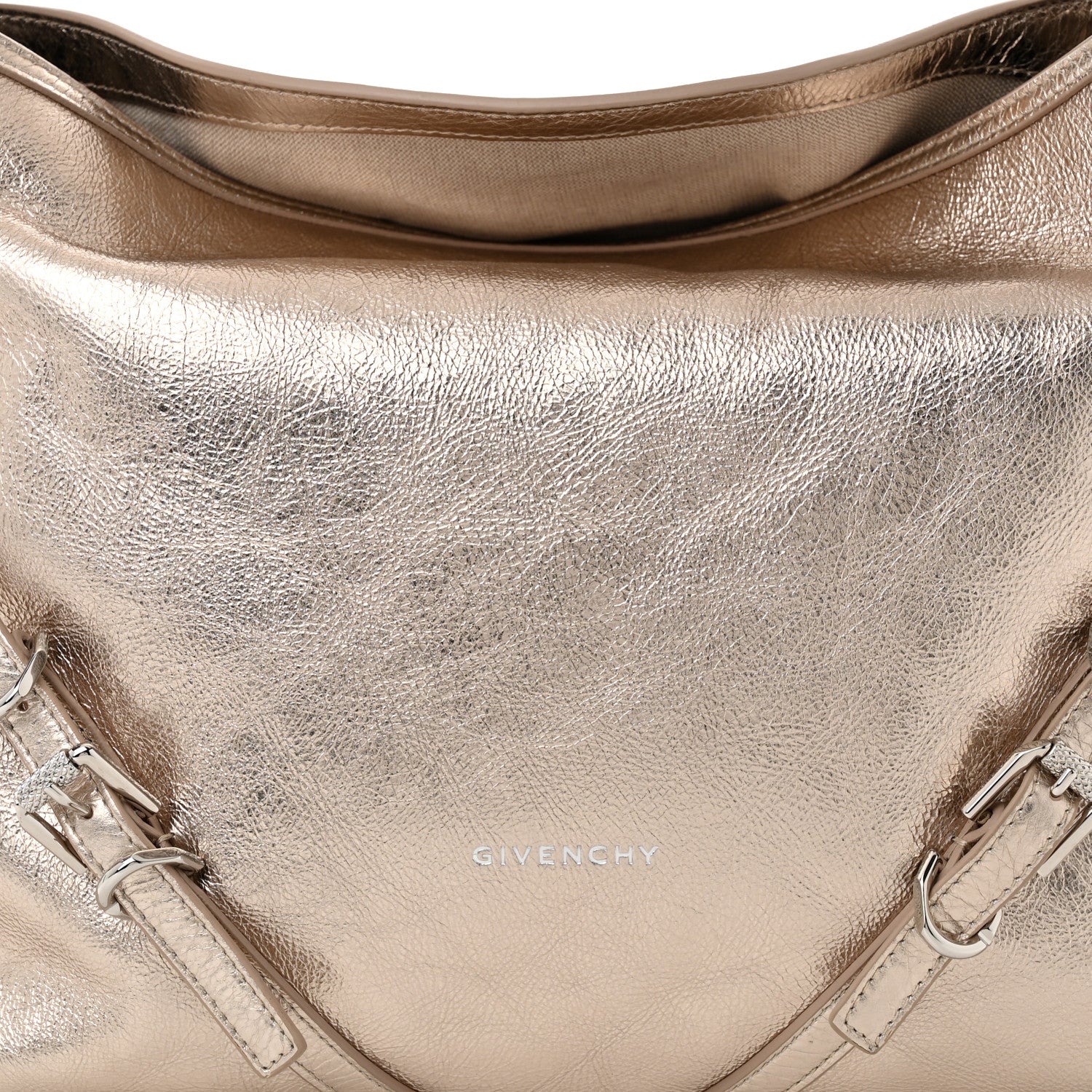 Givenchy Metallic Calfskin Medium Voyou Bag Dusty Gold 8 of 10