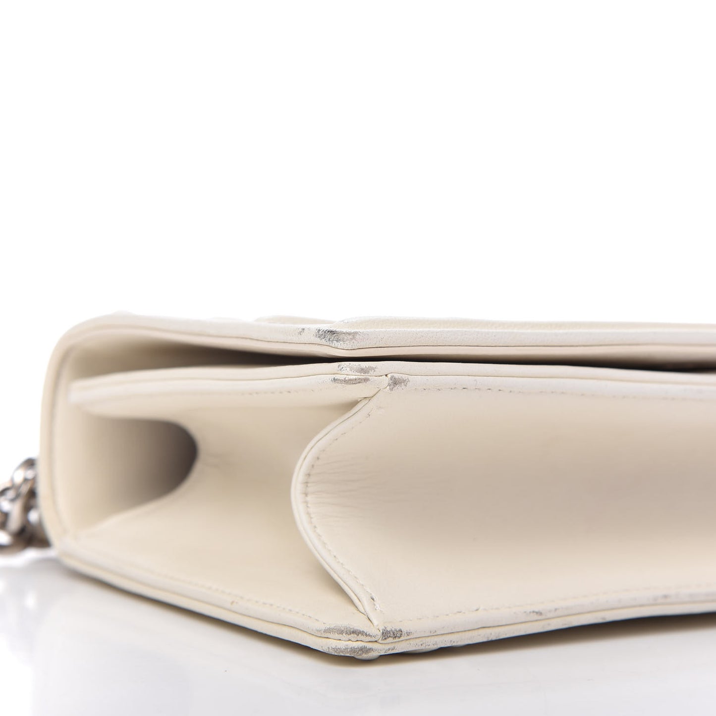 Calfskin Small Diorama Flap Bag Off White
