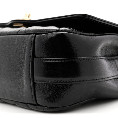Chanel Crumpled Glazed Lambskin Quilted Mini Flap Black 10 of 11