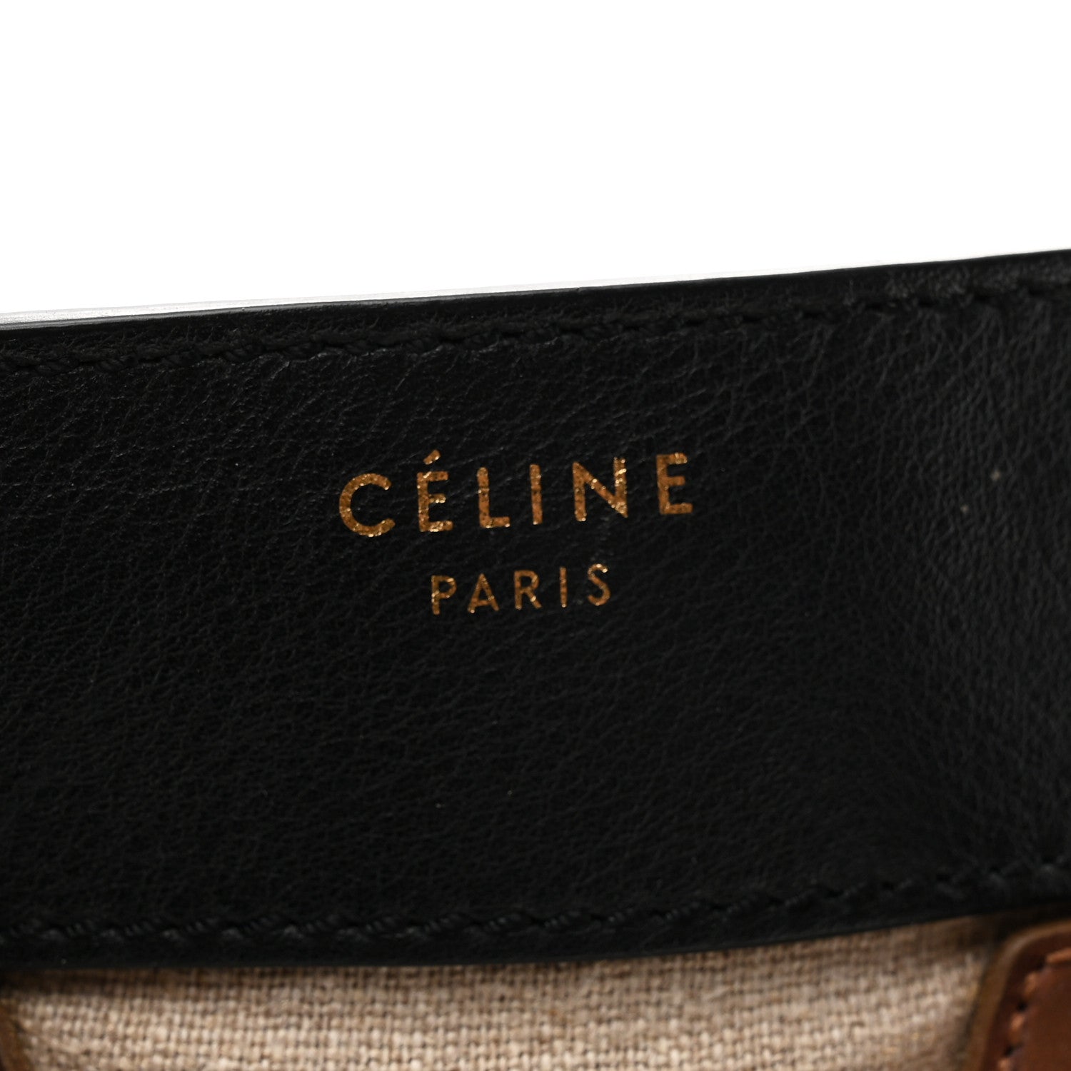 Celine Canvas Smooth Calfskin Micro Tri-Color Luggage Natural Black Tan 5 of 13