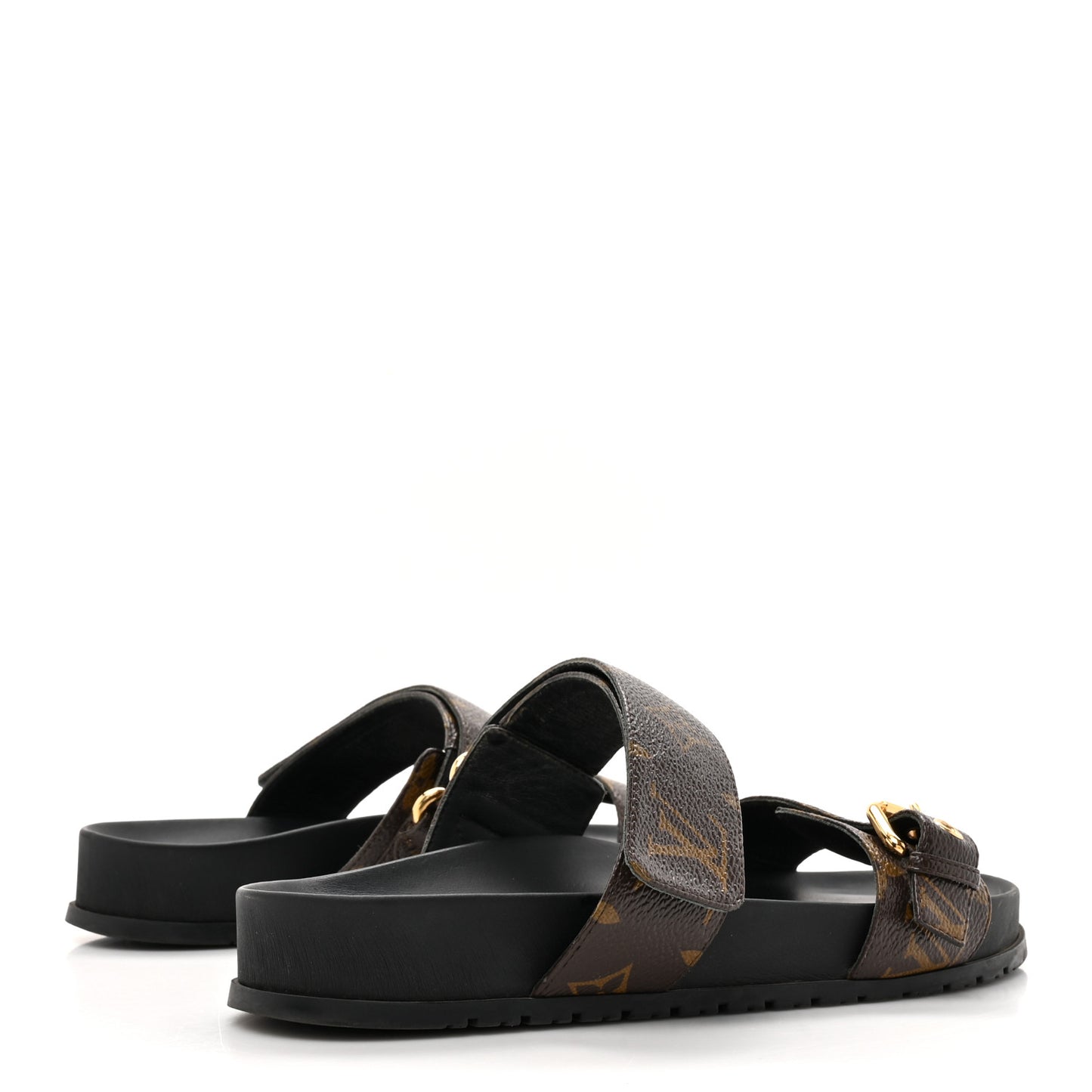 Monogram Bom Dia Mule Sandals 38 Black