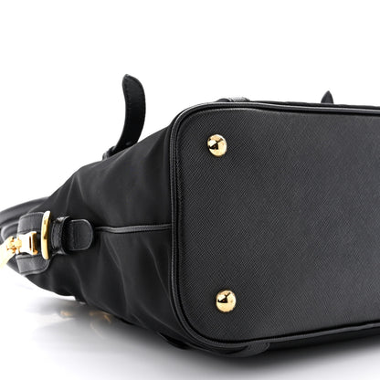 Prada Tessuto Nylon Saffiano Tote Black 9 of 14