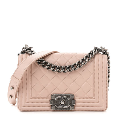 Chanel Calfskin Quilted Small Boy Flap Light Pink 1 of 19