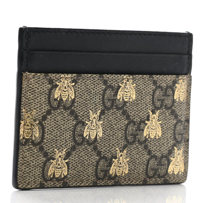 Gucci GG Supreme Monogram Bees Card Holder Black 2 of 6