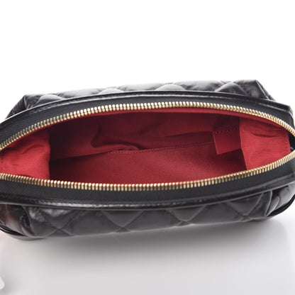 Chanel Aged Calfskin Quilted Gabrielle Cosmetic Case Black 5 of 8