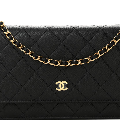Chanel Caviar Quilted Wallet on Chain WOC Black 9 of 12