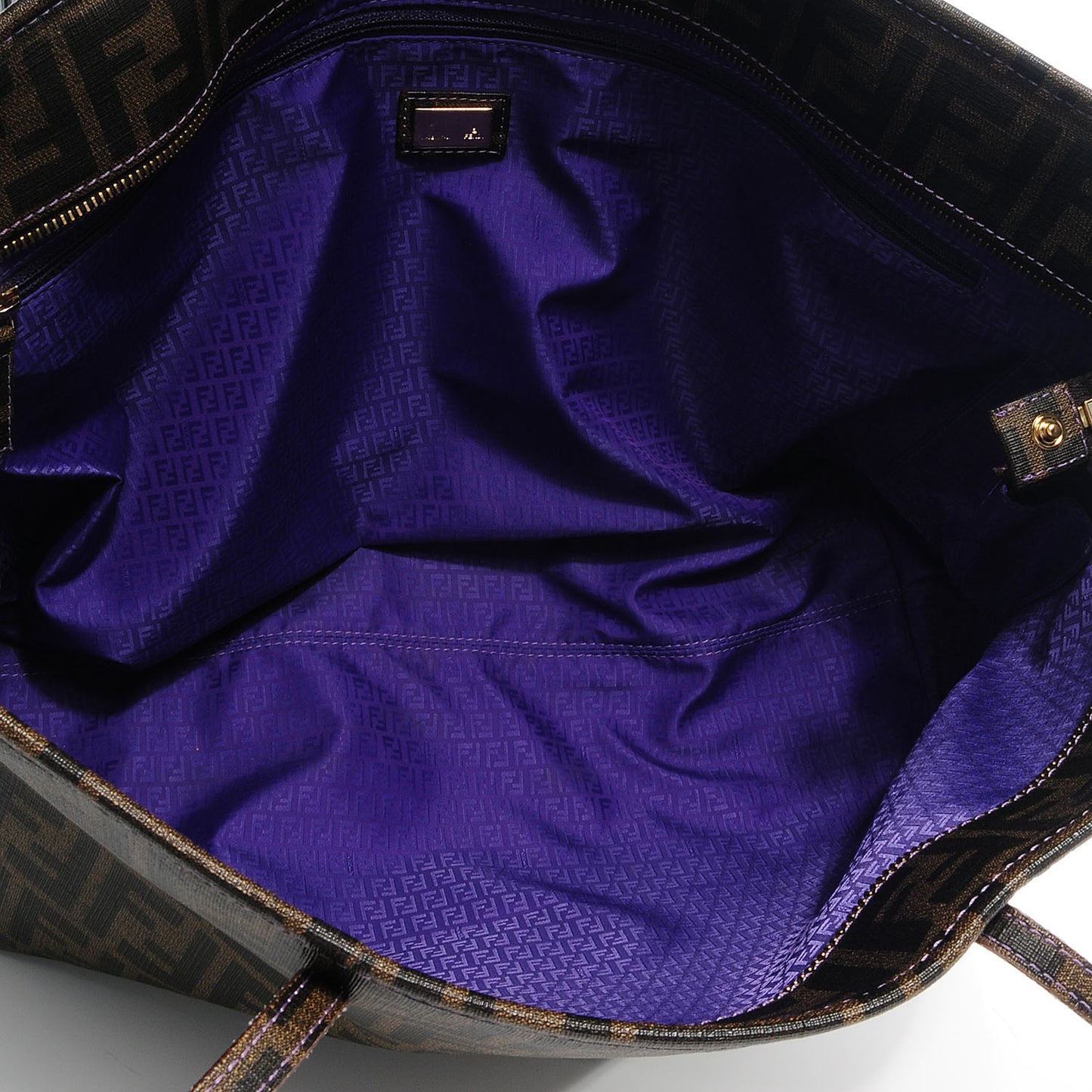 Zucca Spalmati Medium Roll Tote Tobacco Viola