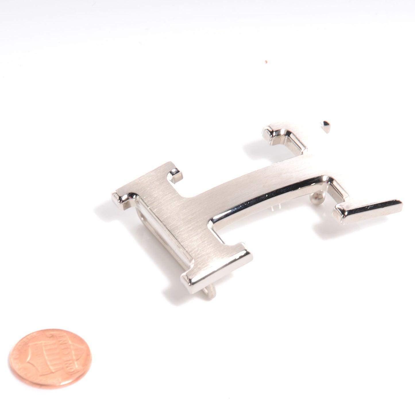 Brushed Palladium 32mm H Belt Buckle