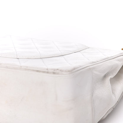 Chanel Lambskin Quilted Medium Double Flap White 26 of 27