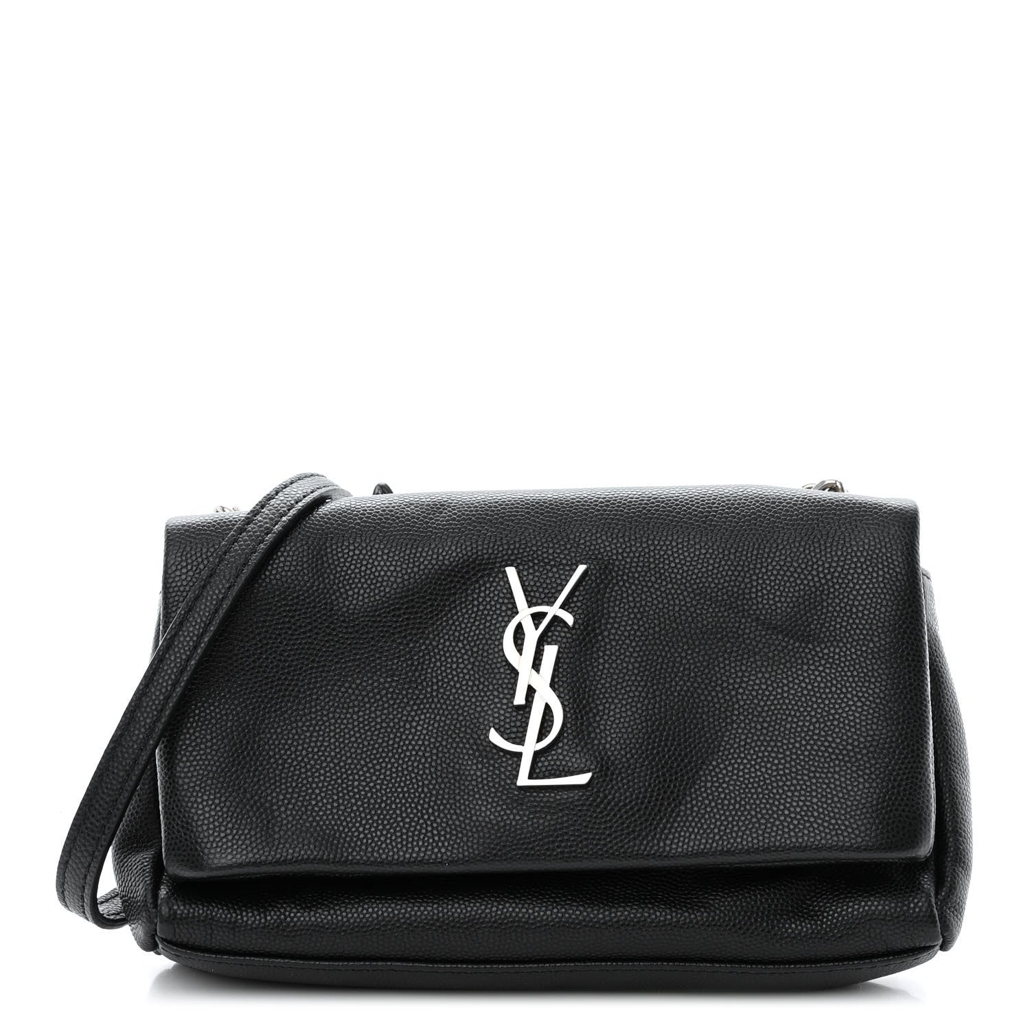 Saint Laurent Grain De Poudre Monogram Toy West Hollywood Fold-Over Bag Black 1 of 9