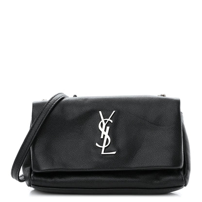 Saint Laurent Grain De Poudre Monogram Toy West Hollywood Fold-Over Bag Black 1 of 9