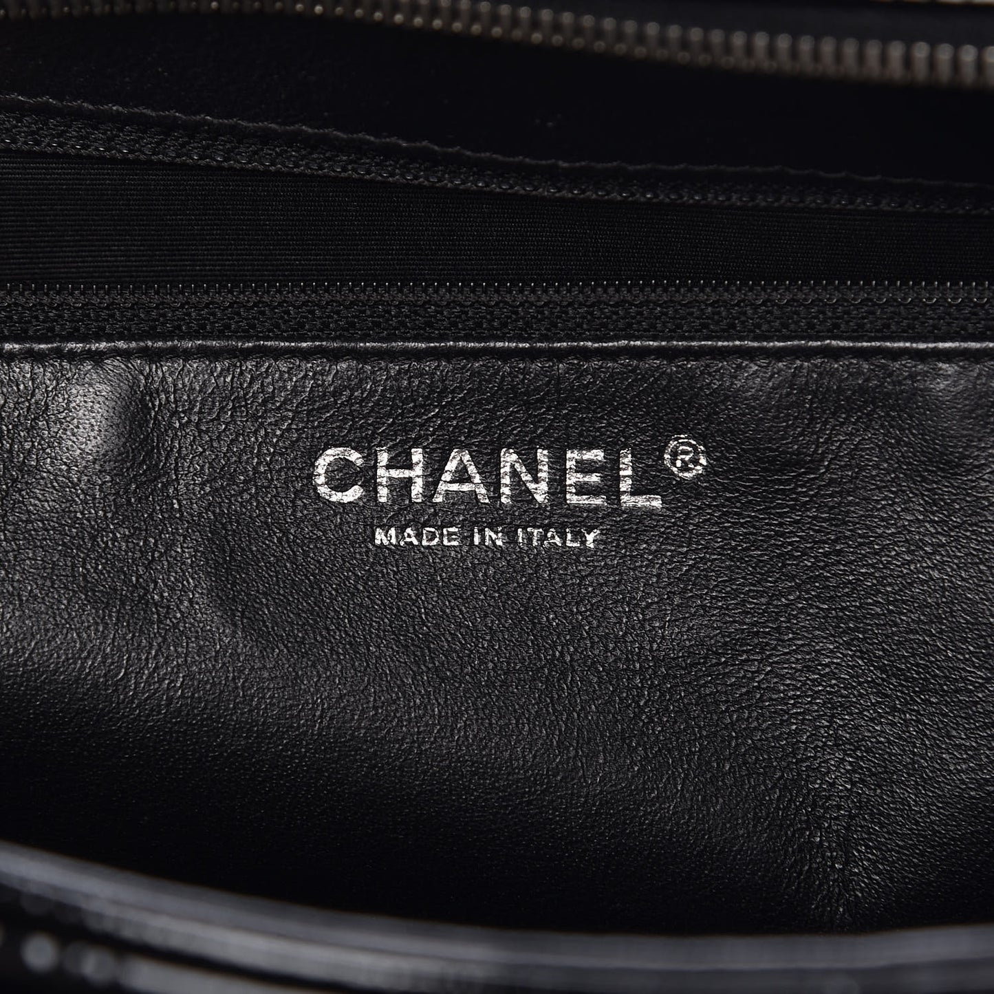 Patent Quilted Tote Black
