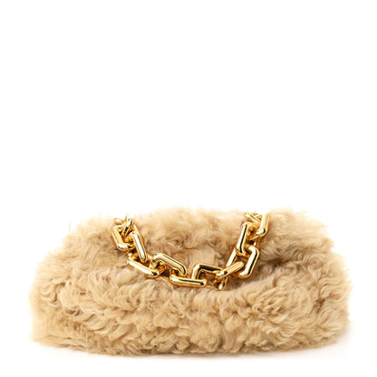 Bottega Veneta Shearling Lambskin The Pouch Chain Porridge 1 of 10