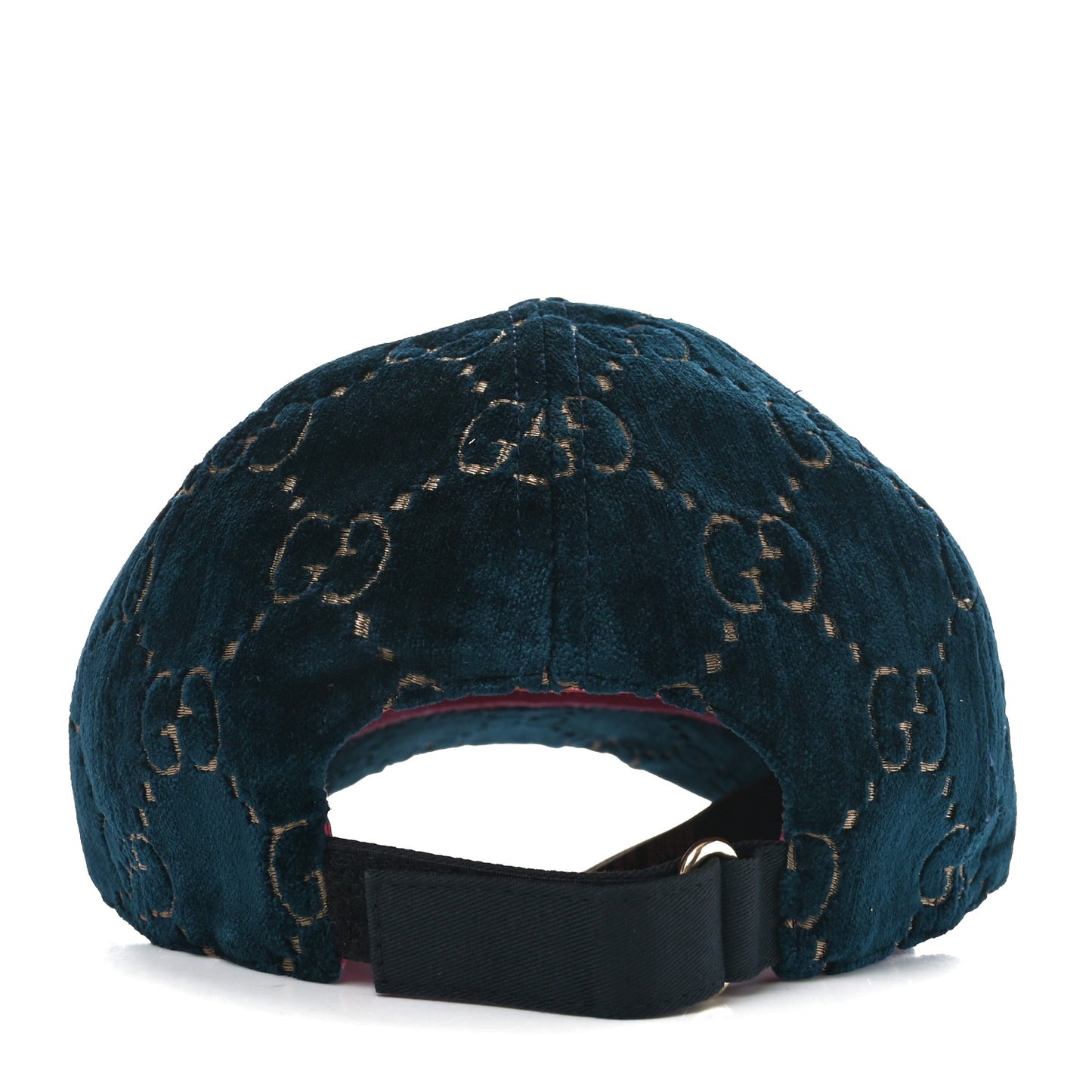 Velvet GG Monogram Baseball Hat M Blue