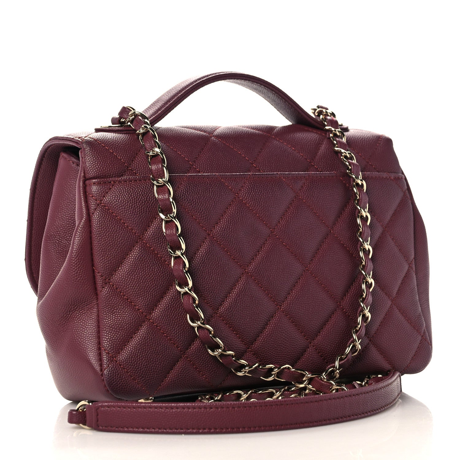 Chanel Caviar Quilted Medium Business Affinity Flap Burgundy 3 of 10