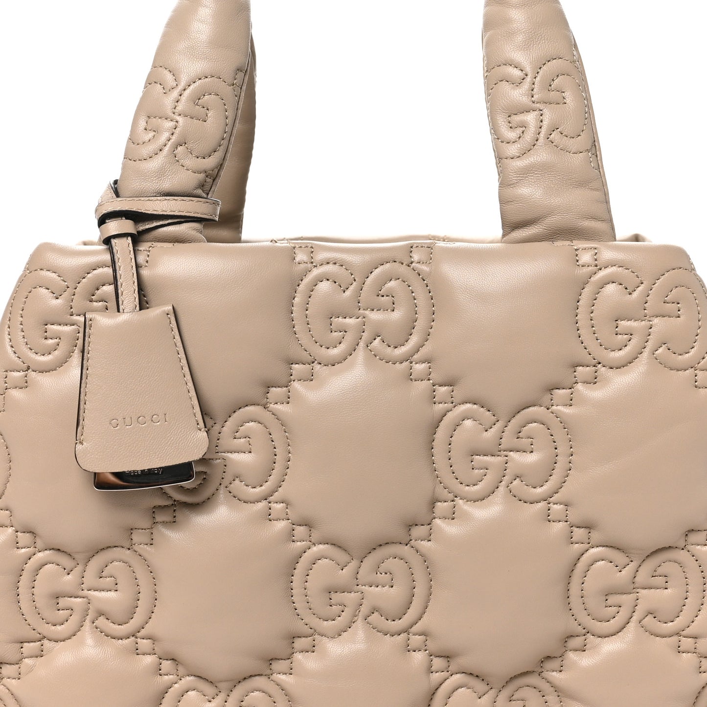 Calfskin GG Matelasse Large Tote Beige