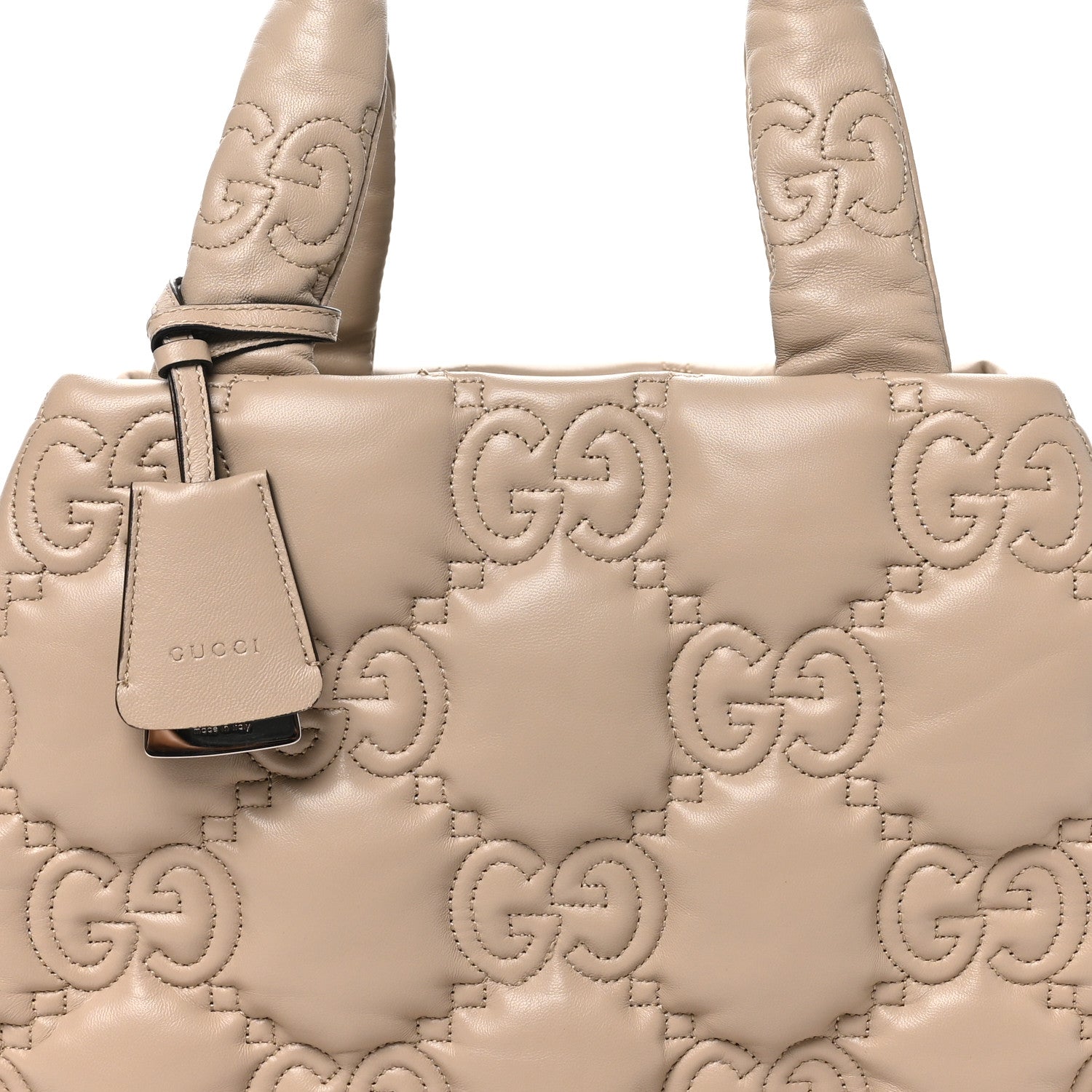 Gucci Calfskin GG Matelasse Large Tote Beige 8 of 10