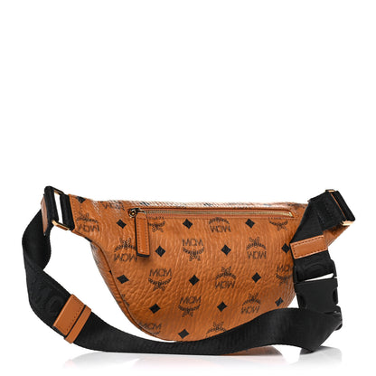 MCM Visetos Medium Fusten Belt Bag Cognac 3 of 10