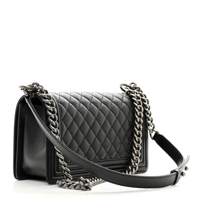 Chanel Caviar Quilted Medium Boy Flap Black 3 of 10