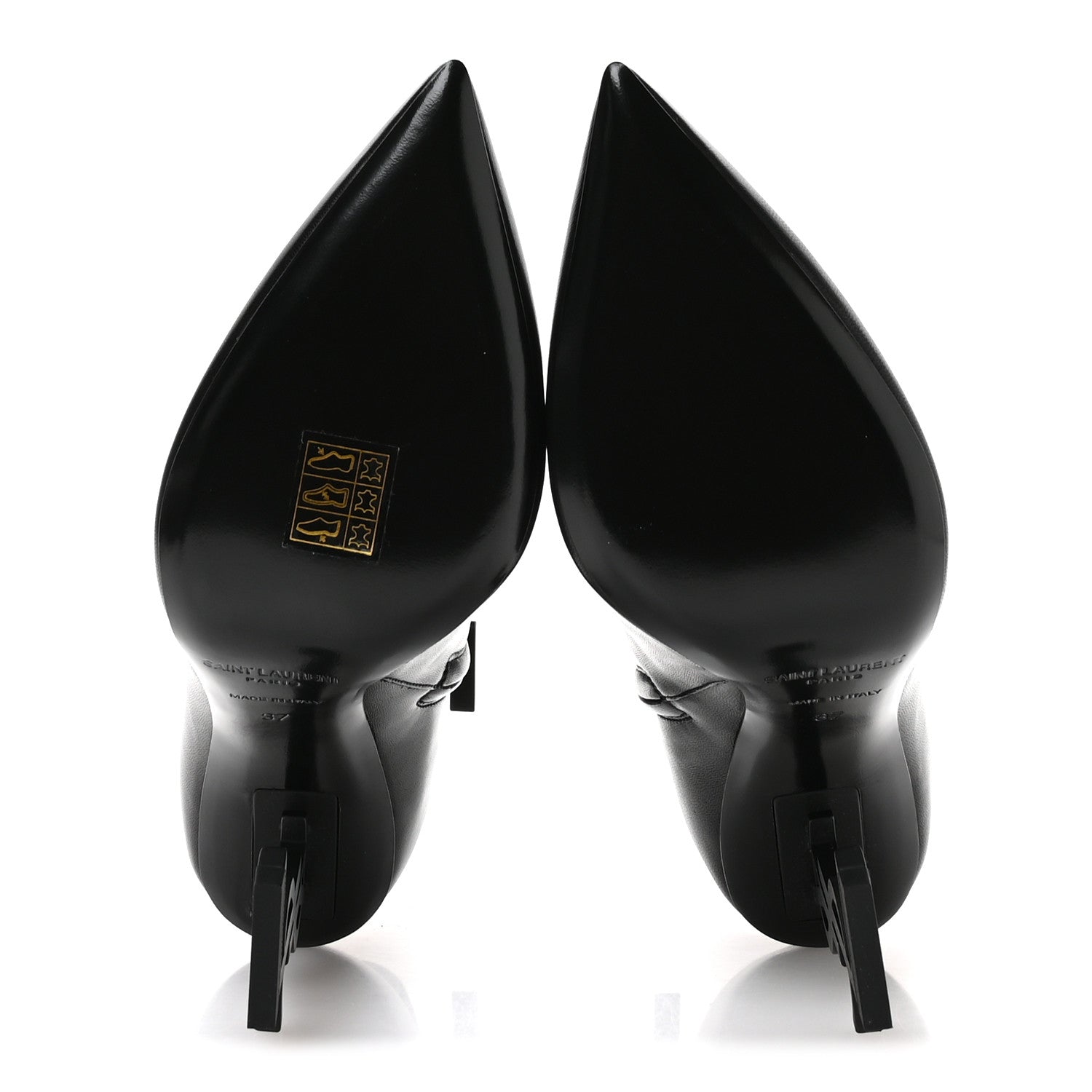 Saint Laurent Nappa Vendome Opyum Ankle Boots 37 Black 6 of 9