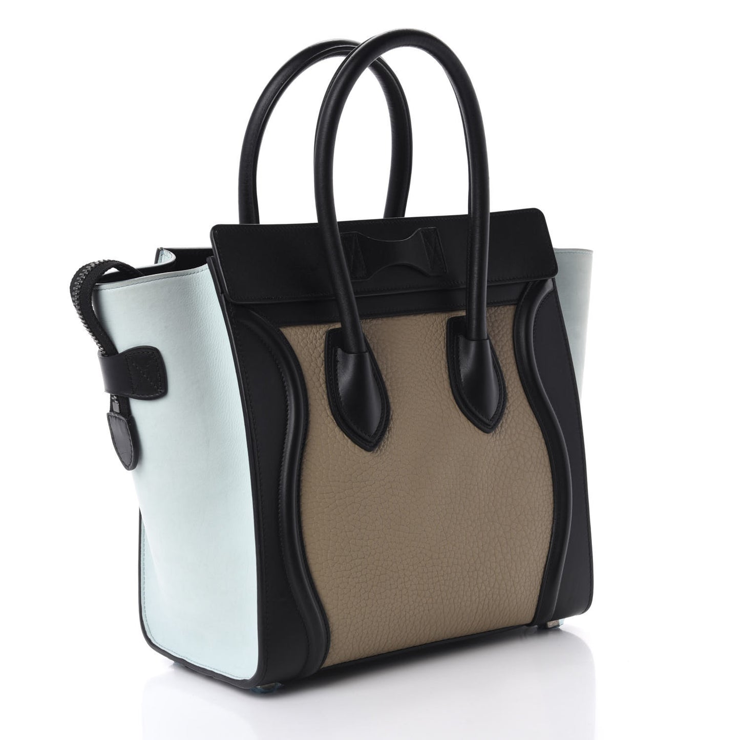 Bullhide Calfskin Nubuck Micro Tri-Color Luggage Beige