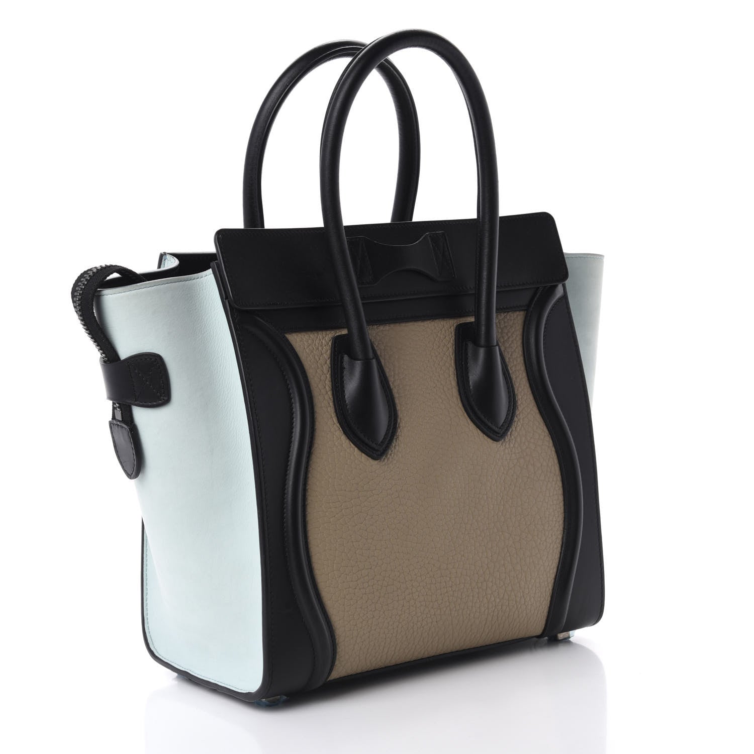 Celine Bullhide Calfskin Nubuck Micro Tri-Color Luggage Beige 3 of 9