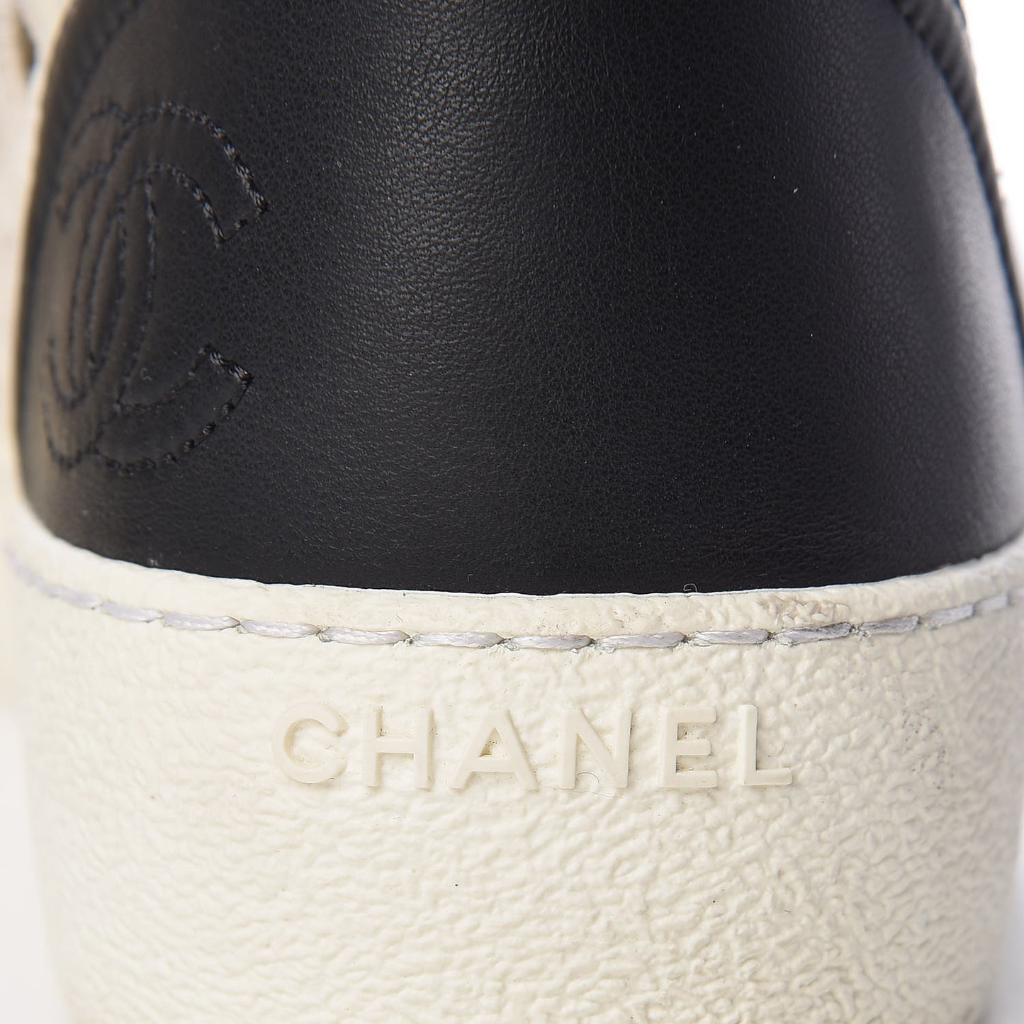 Grained Goatskin Hollow Out Flower Sneakers 39.5 White Black