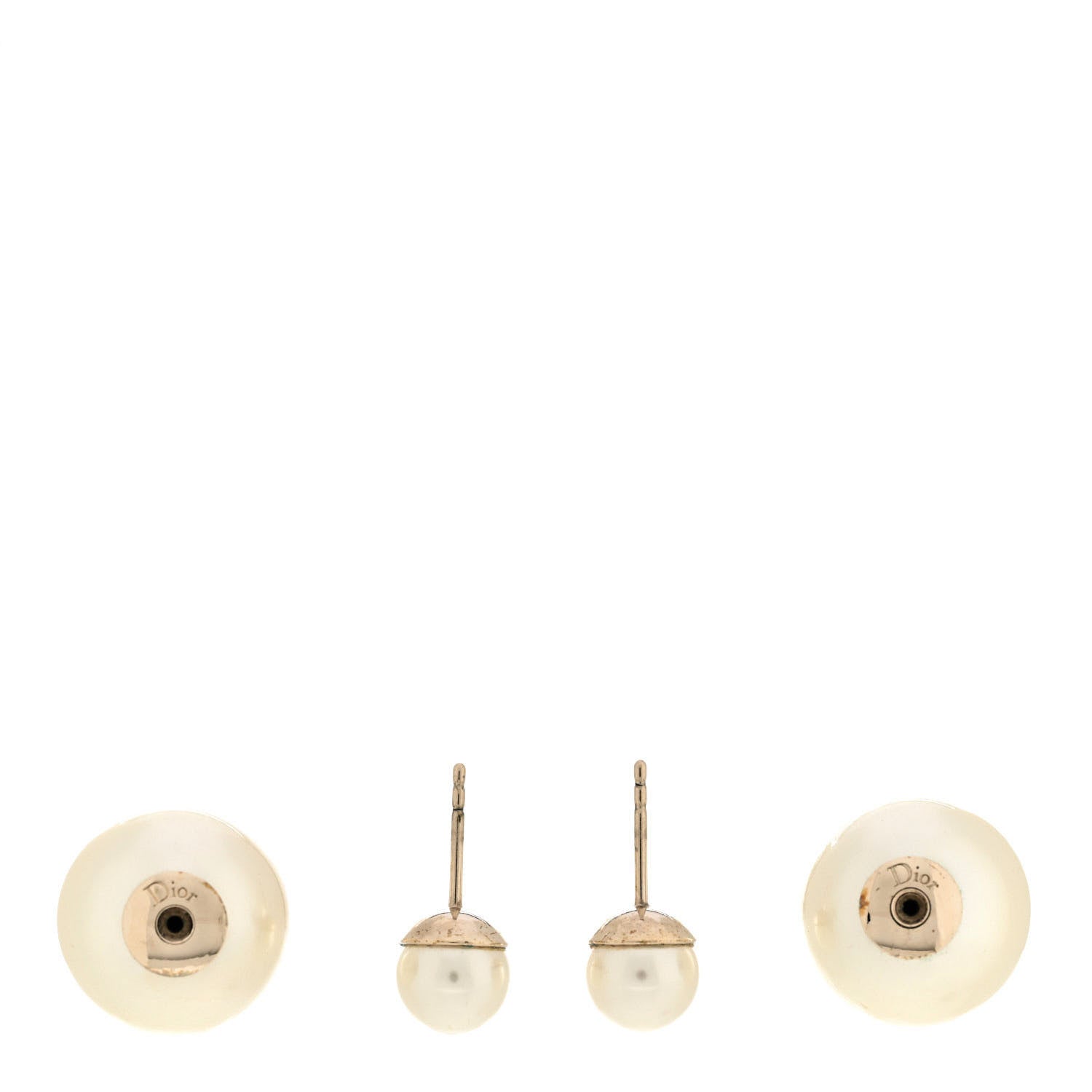 Christian Dior Pearl Mise En Dior Tribal Earrings Gold 3 of 5