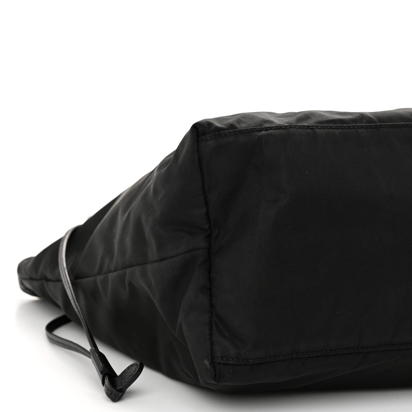Tessuto Nylon Saffiano Shopping Tote Black