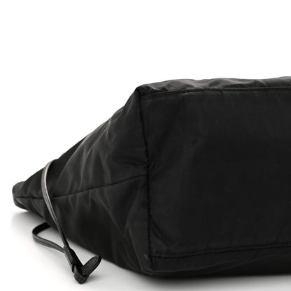 Prada Tessuto Nylon Saffiano Shopping Tote Black 9 of 12