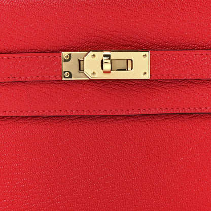 Hermes Chevre Mysore Kelly Longue Wallet Rouge De Coeur 8 of 12