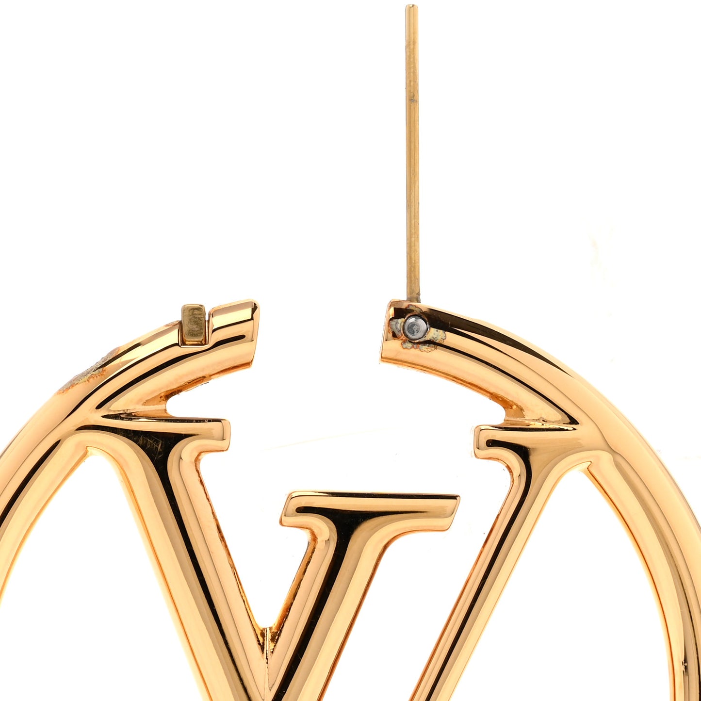 Metal Louise Hoop Earrings Gold