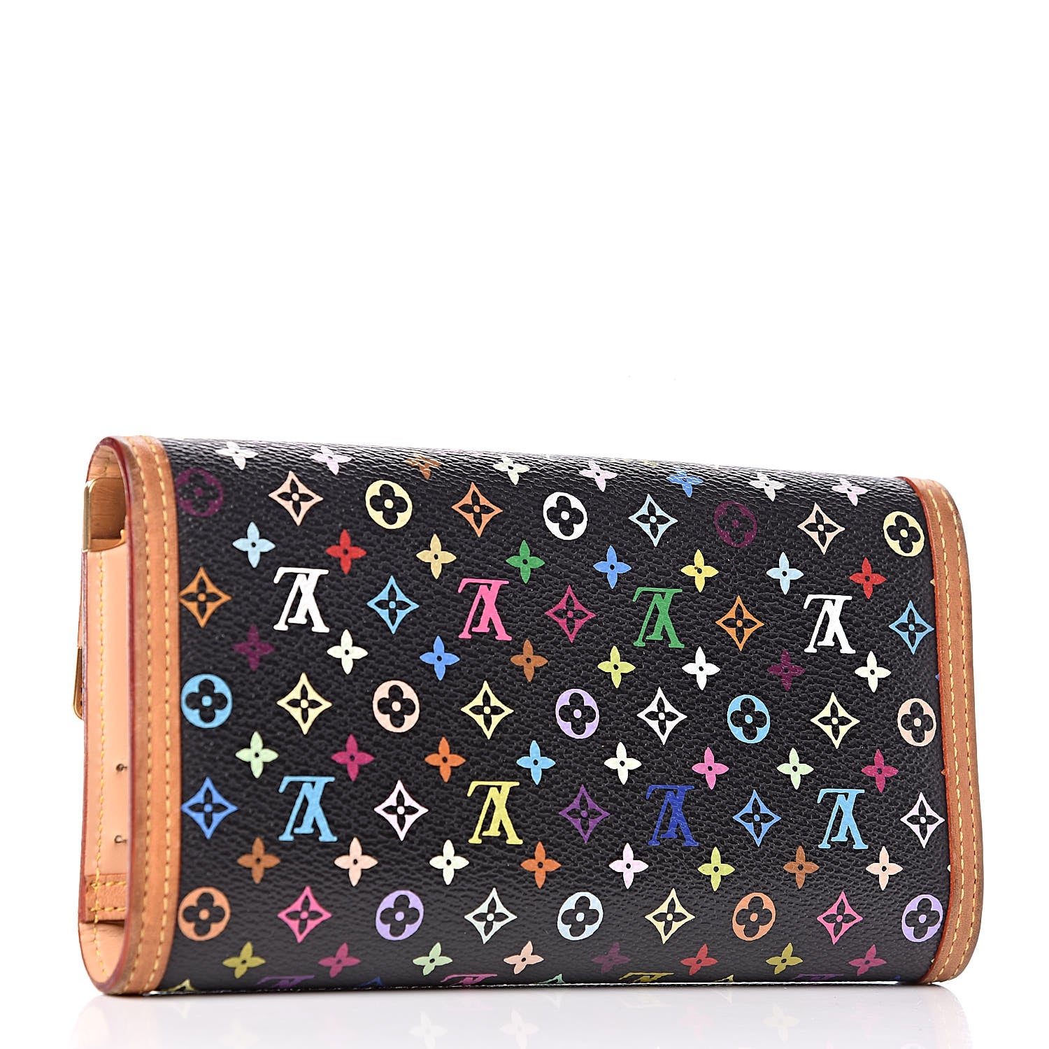 Louis Vuitton Monogram Multicolor Porte Tresor International Wallet Black 3 of 15