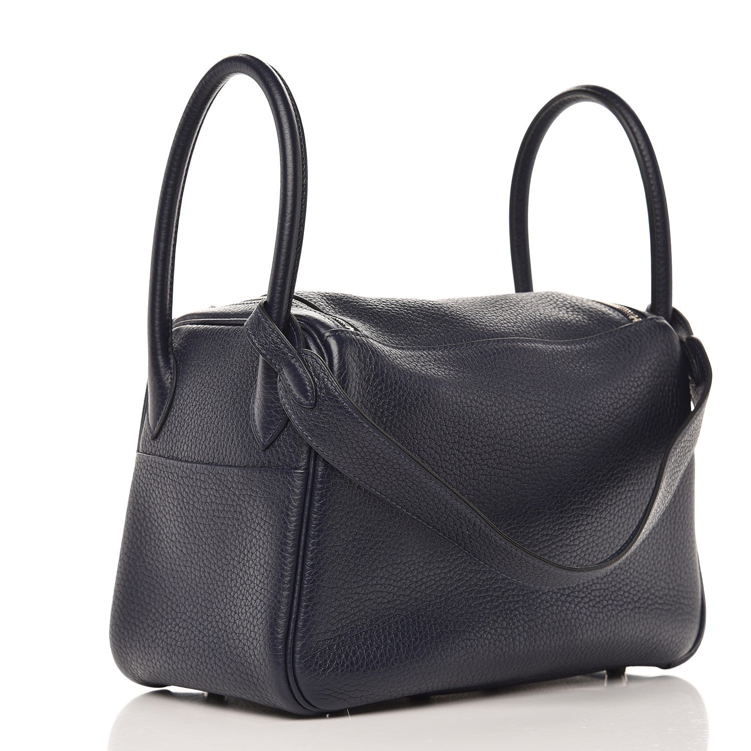 Hermes Taurillon Clemence Lindy 26 Bleu Nuit 3 of 8